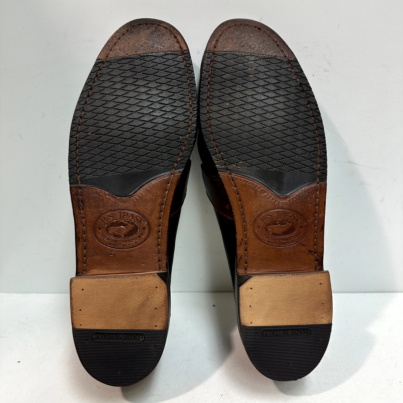 New Heels Rancourt & Co X Hs Trask Handsewn Buckle Kiltie Loafer Moc Usa 11.5 D — image 2 of 8